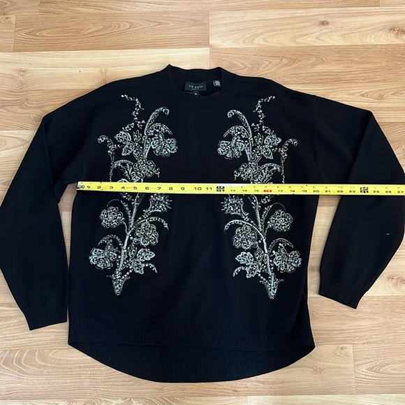 Ted Baker Black Embellished Sequin Sweater - Picture 14 of 16